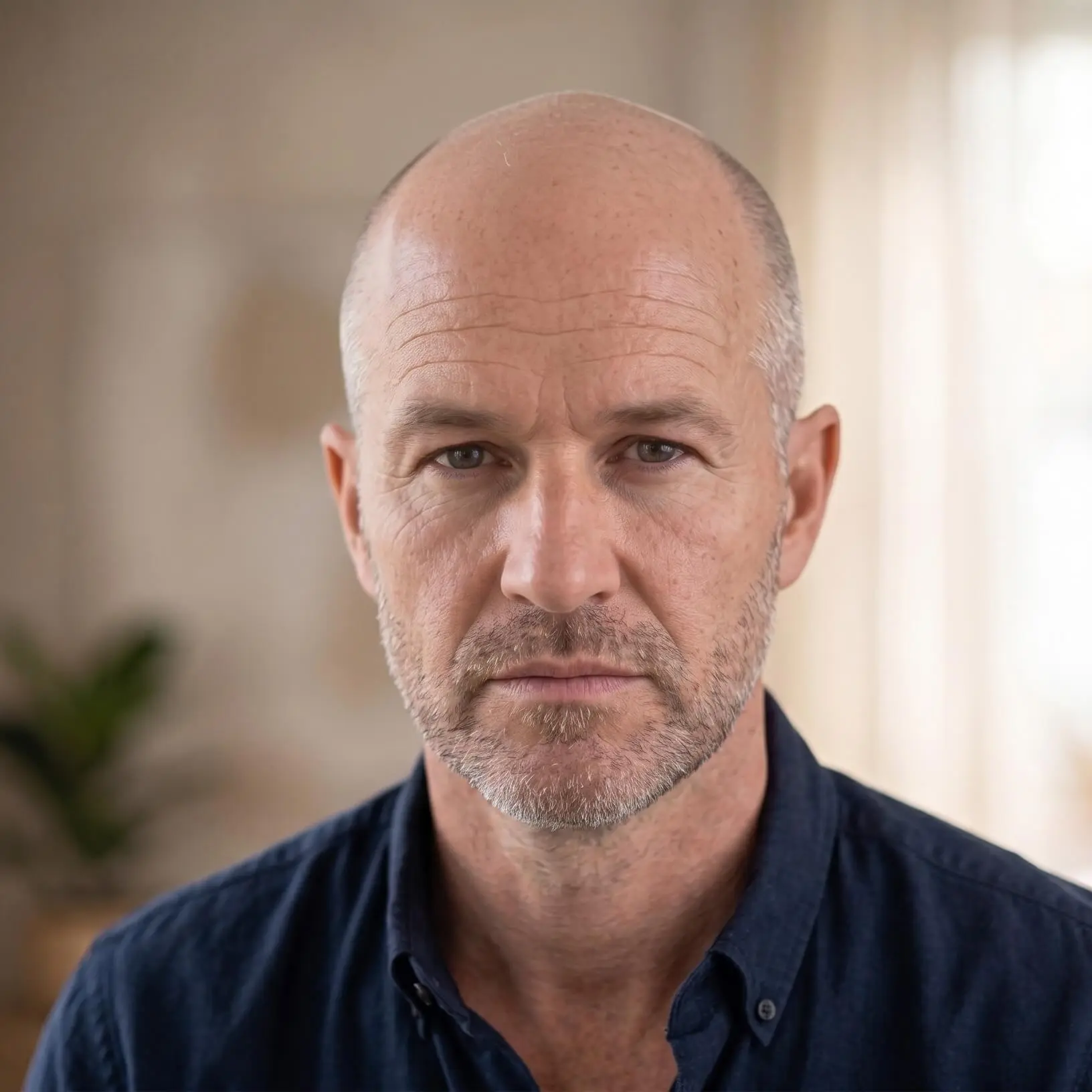 Portret met volle haardos na behandeling